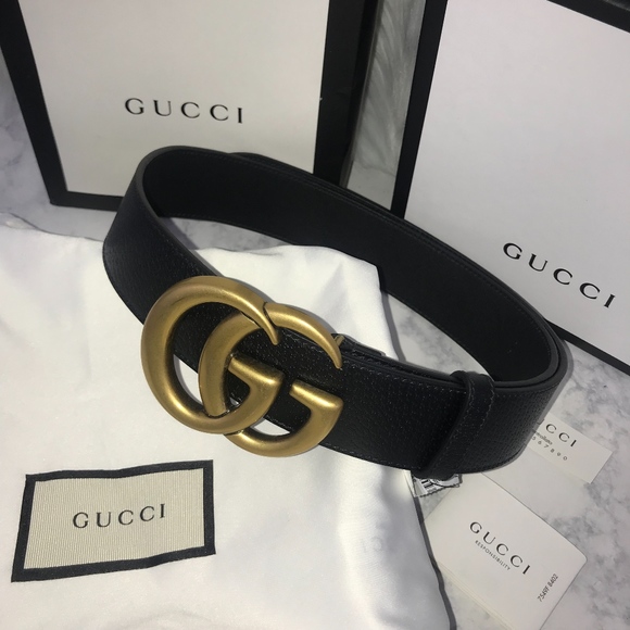 ❌SOLD❌ NWT [GUCCI] AUTHENTIC Double G Leather Belt - Picture 3 of 8